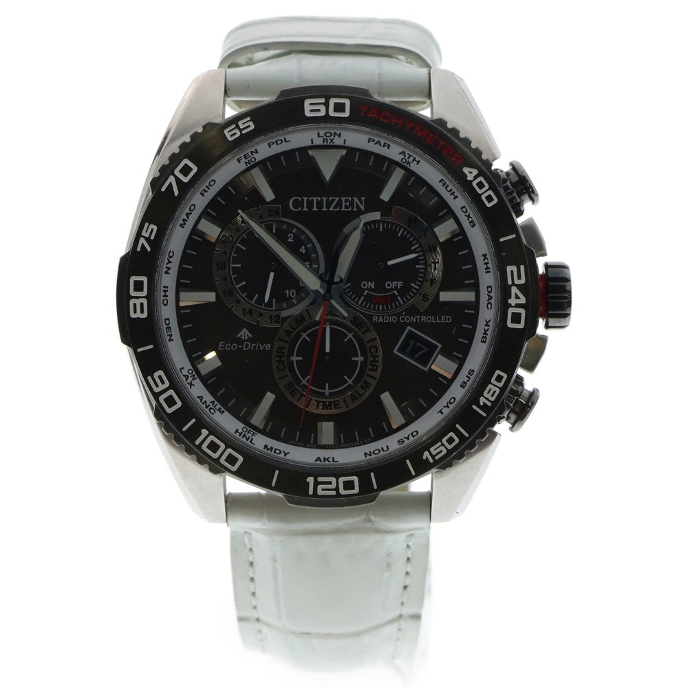 CITIZEN(シチズン) PROMASTER ECO-DRIVE プロマスター エコドライブ クロノグラフ 腕時計 ダークグレー/ホワイト E660-R010522