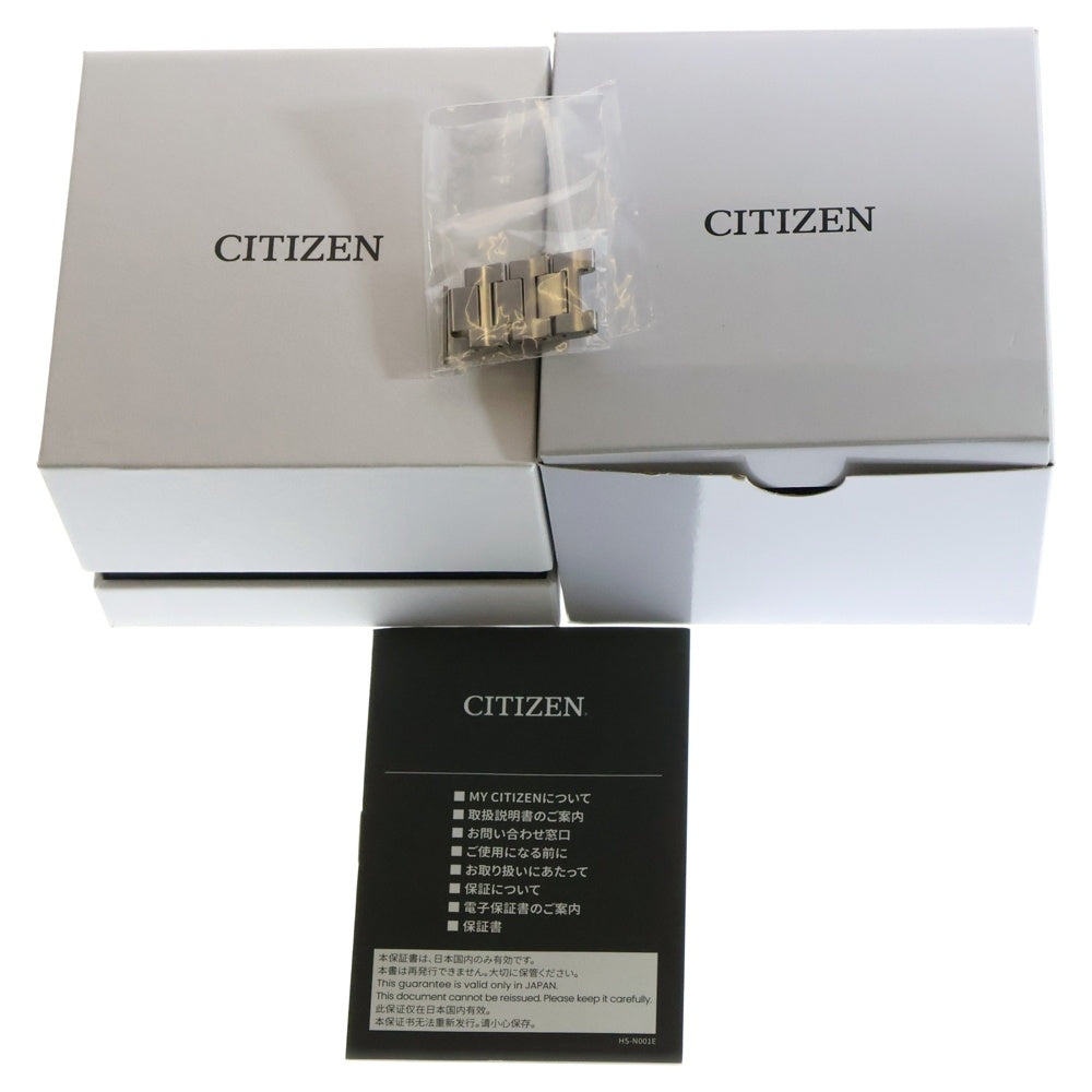 CITIZEN(シチズン) ATTESA アテッサ エコドライブ ソーラー 文字盤ブラック 電波腕時計 シルバー AT8189-61E