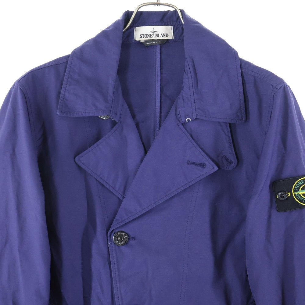 STONE ISLAND(ストーンアイランド) BATAVIA 2/2-TC プリマロフト ロゴパッチ ナイロンコート ブルー761543633
