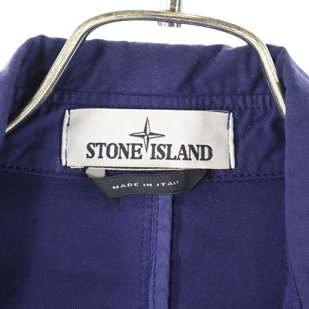 STONE ISLAND(ストーンアイランド) BATAVIA 2/2-TC プリマロフト ロゴパッチ ナイロンコート ブルー761543633
