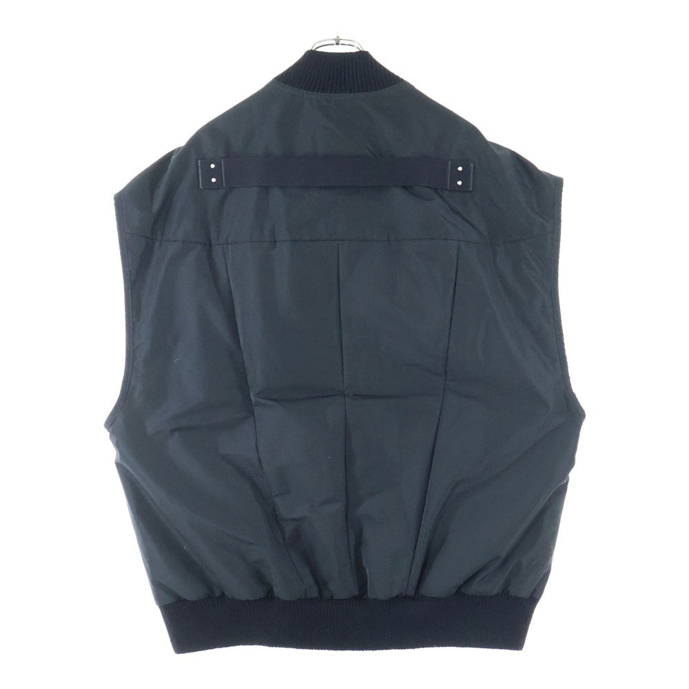 Rick Owens(リックオウエンス) 24SS JUMBO FLIGHT KINETIX FAILLE GILE VEST ジャンボフライト ナイロンジップアップベスト ブラック RU01D3761FK 09
