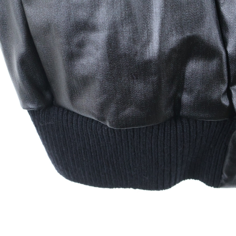 Rick Owens(リックオウエンス) 24SS JUMBO FLIGHT VEST IN COATED DENIM ジャンボフライト ジップアップベスト ブラック RU01D3761-SCT