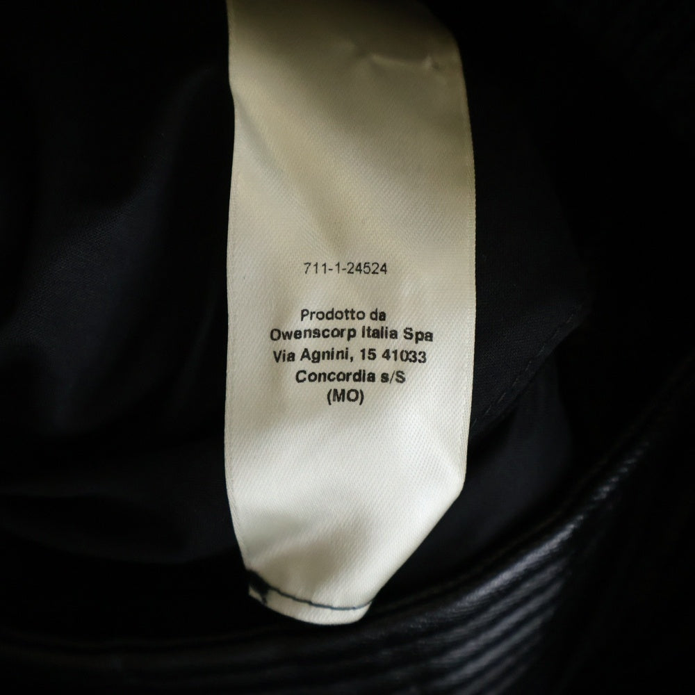 Rick Owens(リックオウエンス) 24SS JUMBO FLIGHT VEST IN COATED DENIM ジャンボフライト ジップアップベスト ブラック RU01D3761-SCT