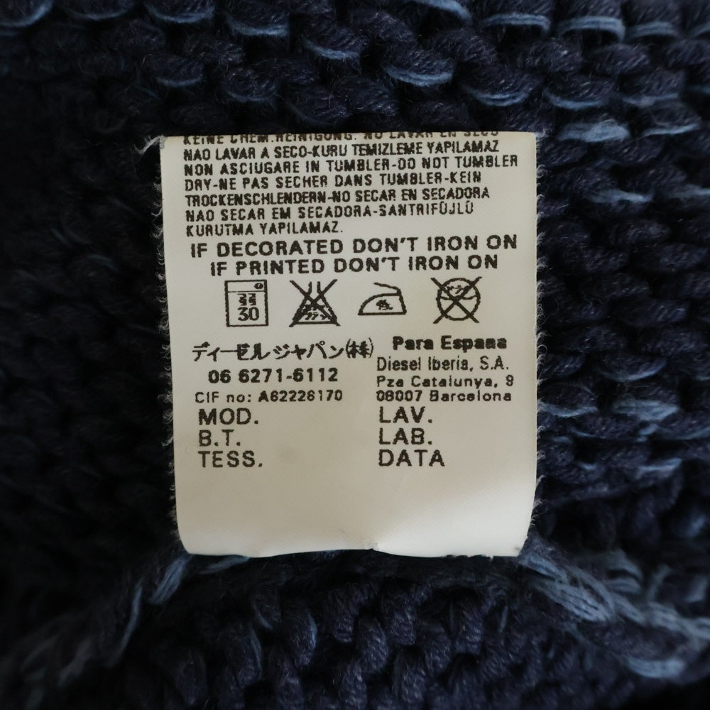 DIESEL(ディーゼル) 00ECAL A0062 ローゲージ ニット カーディガン ブルー/ネイビー