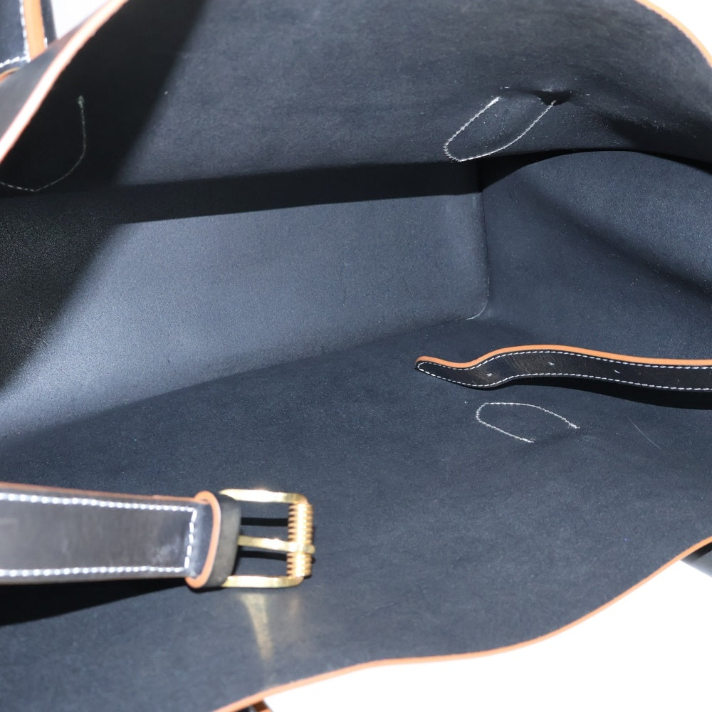 IL MICIO(イルミーチョ) ロゴ刻印 レザートートバッグ ブラック