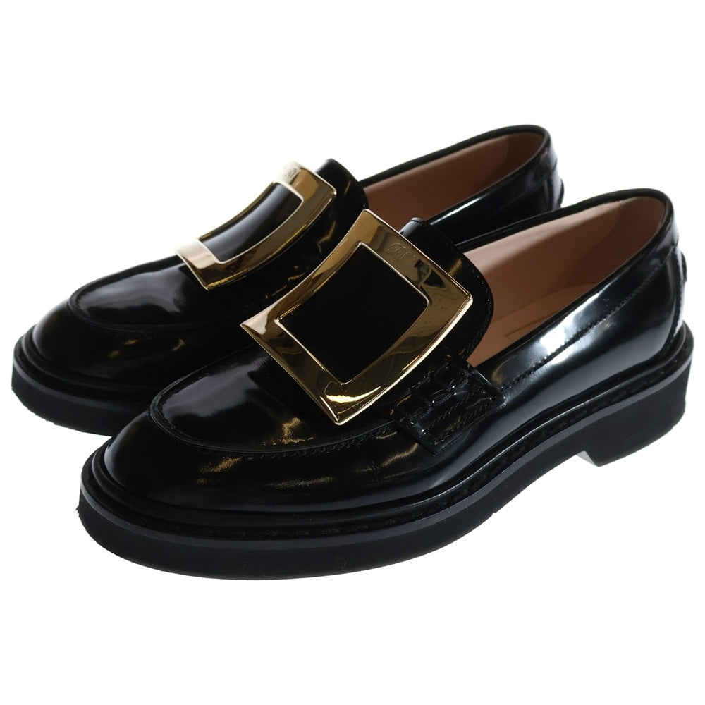 Roger Vivier(ロジェヴィヴィエ) LEISURE METAL BUCKLE レジャー メタルバックス レザーローファー ブラック レディース