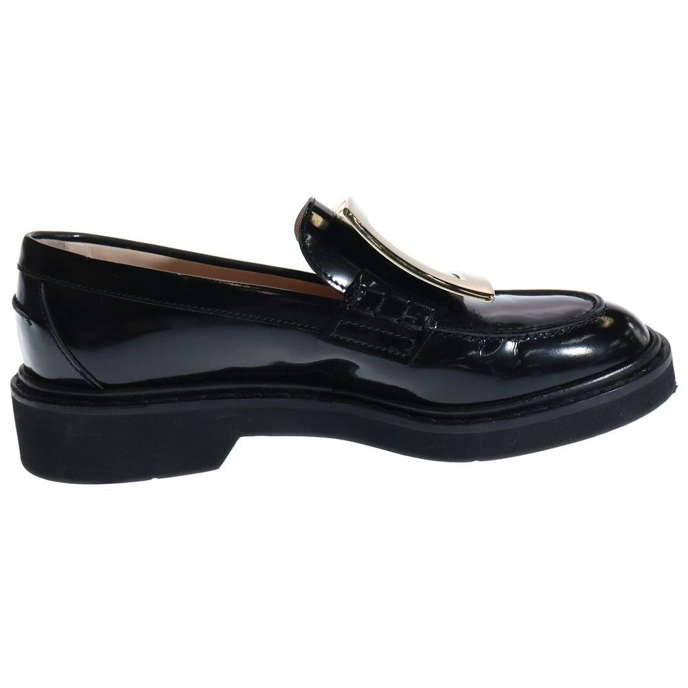 Roger Vivier(ロジェヴィヴィエ) LEISURE METAL BUCKLE レジャー メタルバックス レザーローファー ブラック レディース