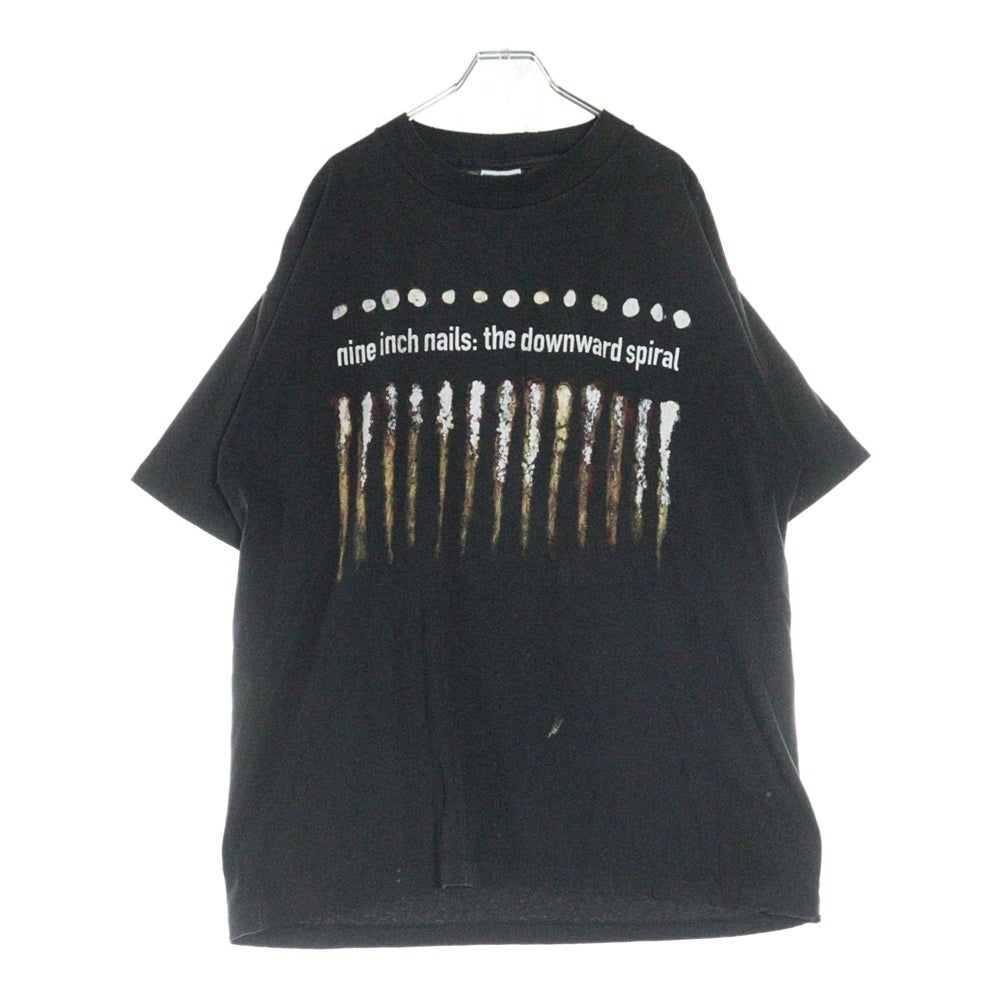 VINTAGE(ヴィンテージ) 90S VINTAGE NINE INCH NAILS THE DOWNWARD SPIRAL ナインインチネイルズ ダウンワードスパイラル プリントTシャツ 半袖カットソー ブラック