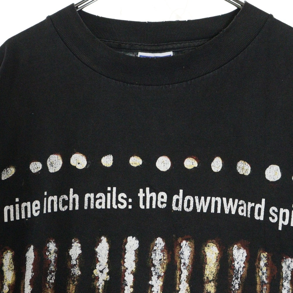 VINTAGE(ヴィンテージ) 90S VINTAGE NINE INCH NAILS THE DOWNWARD SPIRAL ナインインチネイルズ ダウンワードスパイラル プリントTシャツ 半袖カットソー ブラック