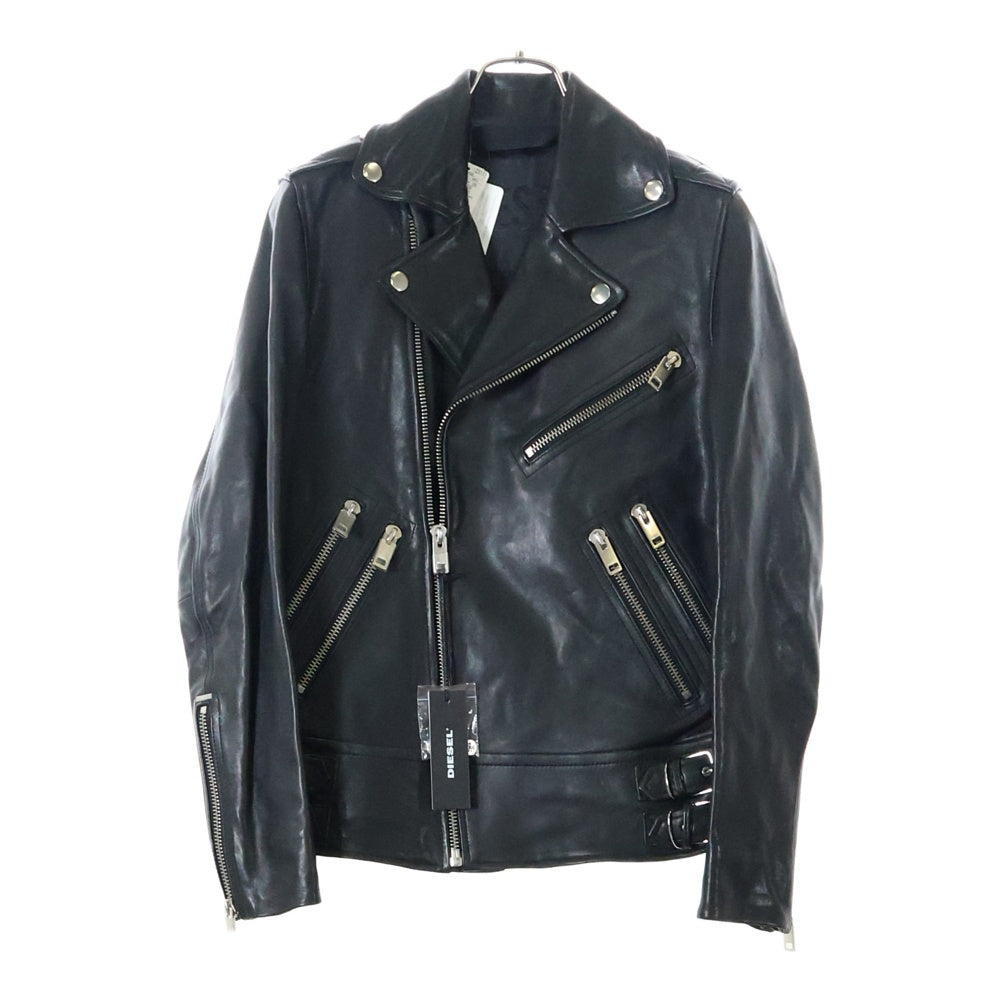 DIESEL(ディーゼル) L-GARRETT JACKET ギャレット シープスキン ダブル ライダースジャケット ブラック A00040