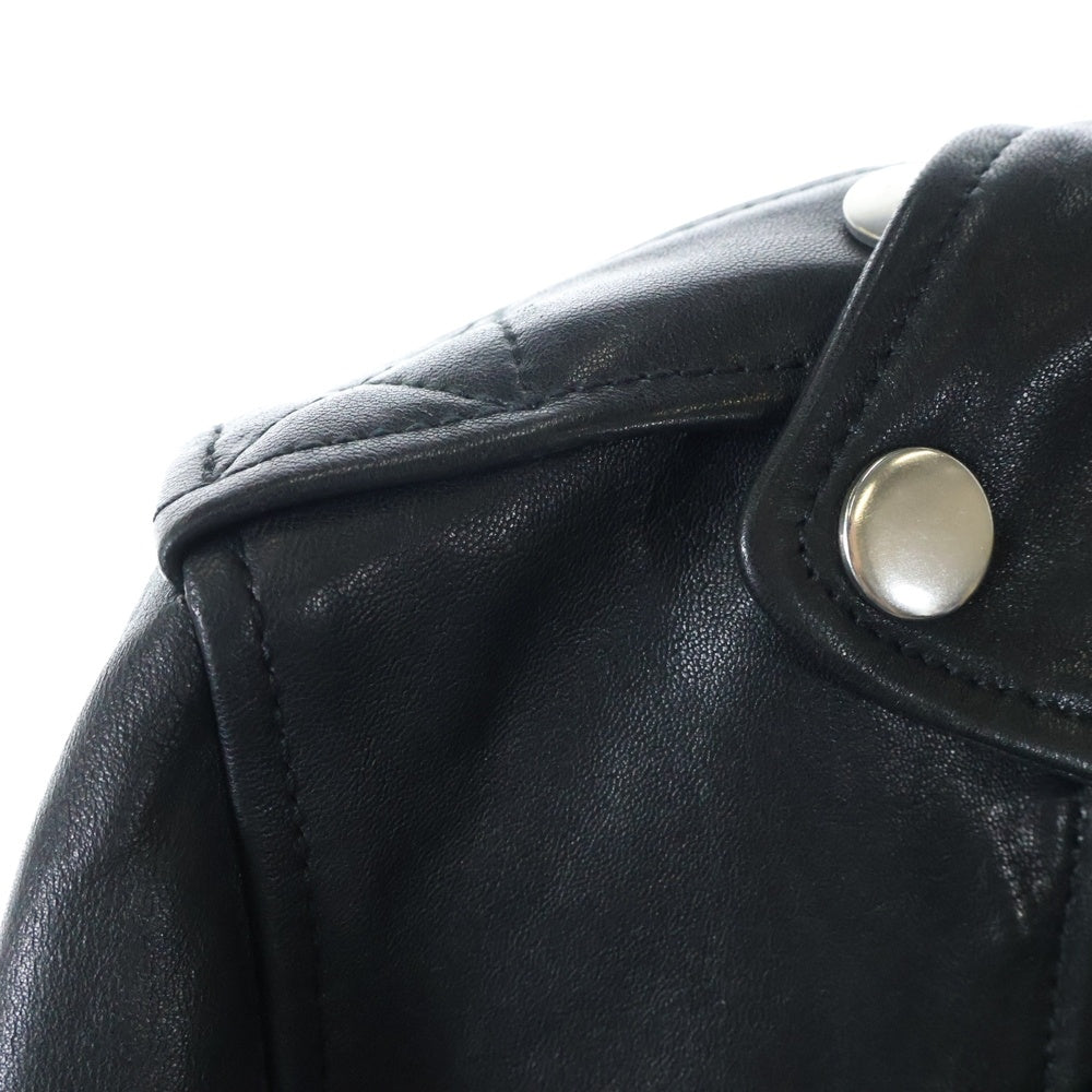 DIESEL(ディーゼル) L-GARRETT JACKET ギャレット シープスキン ダブル ライダースジャケット ブラック A00040