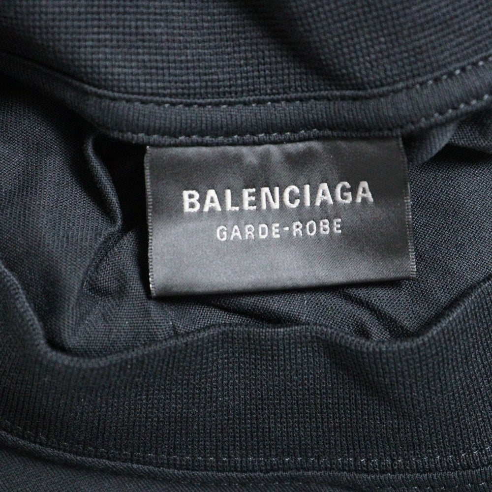 BALENCIAGA(バレンシアガ) オーバーサイズ コットン モックネック カットソー 半袖Tシャツ ブラック 724509 TNVL8