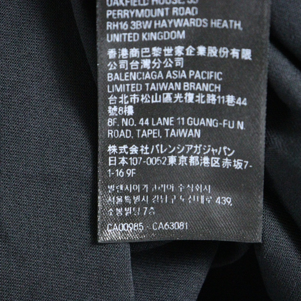 BALENCIAGA(バレンシアガ) オーバーサイズ コットン モックネック カットソー 半袖Tシャツ ブラック 724509 TNVL8