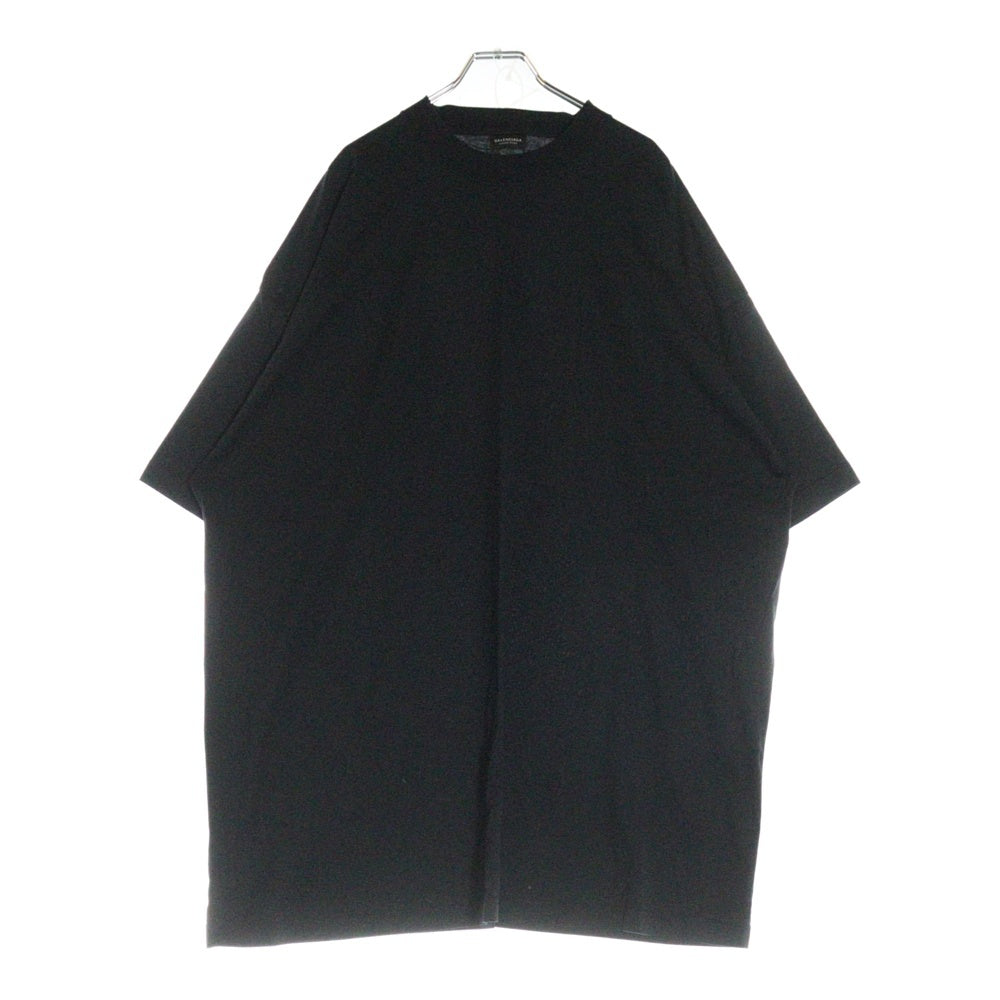 BALENCIAGA(バレンシアガ) オーバーサイズ コットン モックネック カットソー 半袖Tシャツ ブラック 724509 TNVL8