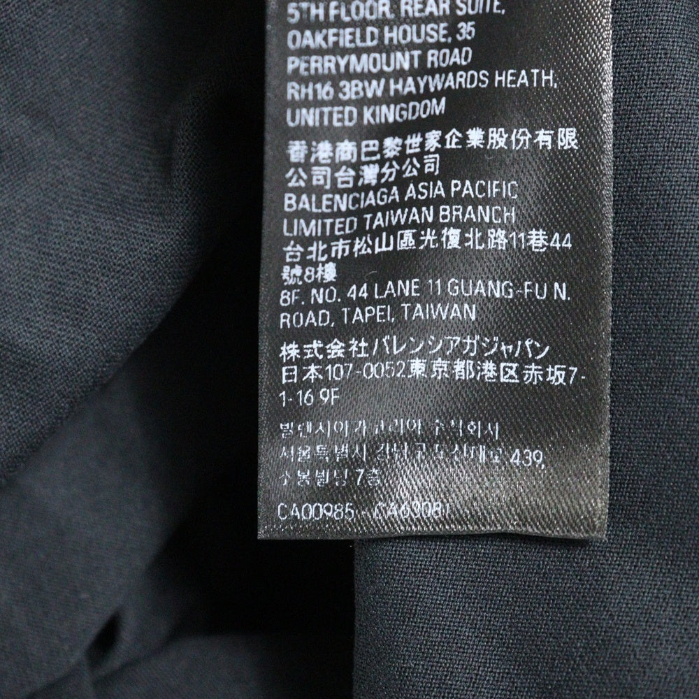 BALENCIAGA(バレンシアガ) オーバーサイズ コットン モックネック カットソー 半袖Tシャツ ブラック 724509 TNVL8