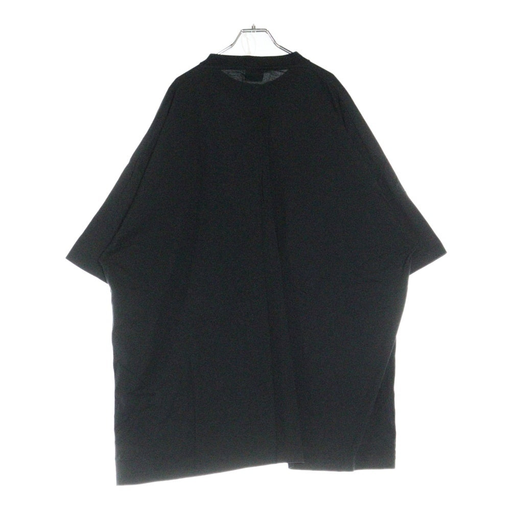 BALENCIAGA(バレンシアガ) オーバーサイズ コットン モックネック カットソー 半袖Tシャツ ブラック 724509 TNVL8