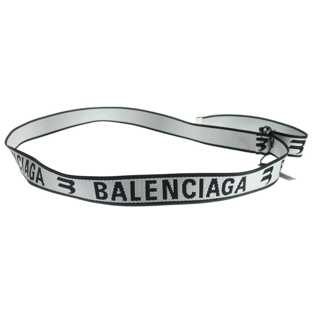 BALENCIAGA(バレンシアガ) D RING BELT Dカン ジャガードロゴ ウェビングテープ ベルト ブラック 40 794485 2AA5W