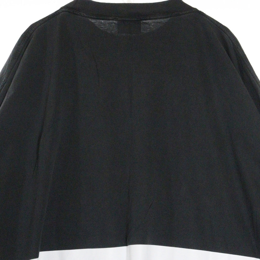 BALENCIAGA(バレンシアガ) 22AW 360 TUBULAR OVERSIZED TSHIRT チュビュラー オーバーサイズ ダメージ加工 モックネック カットソー 半袖Tシャツ ブラック 103MT-1628