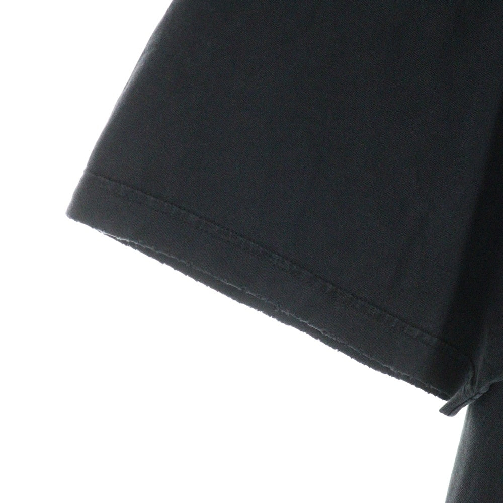 BALENCIAGA(バレンシアガ) 22AW 360 TUBULAR OVERSIZED TSHIRT チュビュラー オーバーサイズ ダメージ加工 モックネック カットソー 半袖Tシャツ ブラック 103MT-1628
