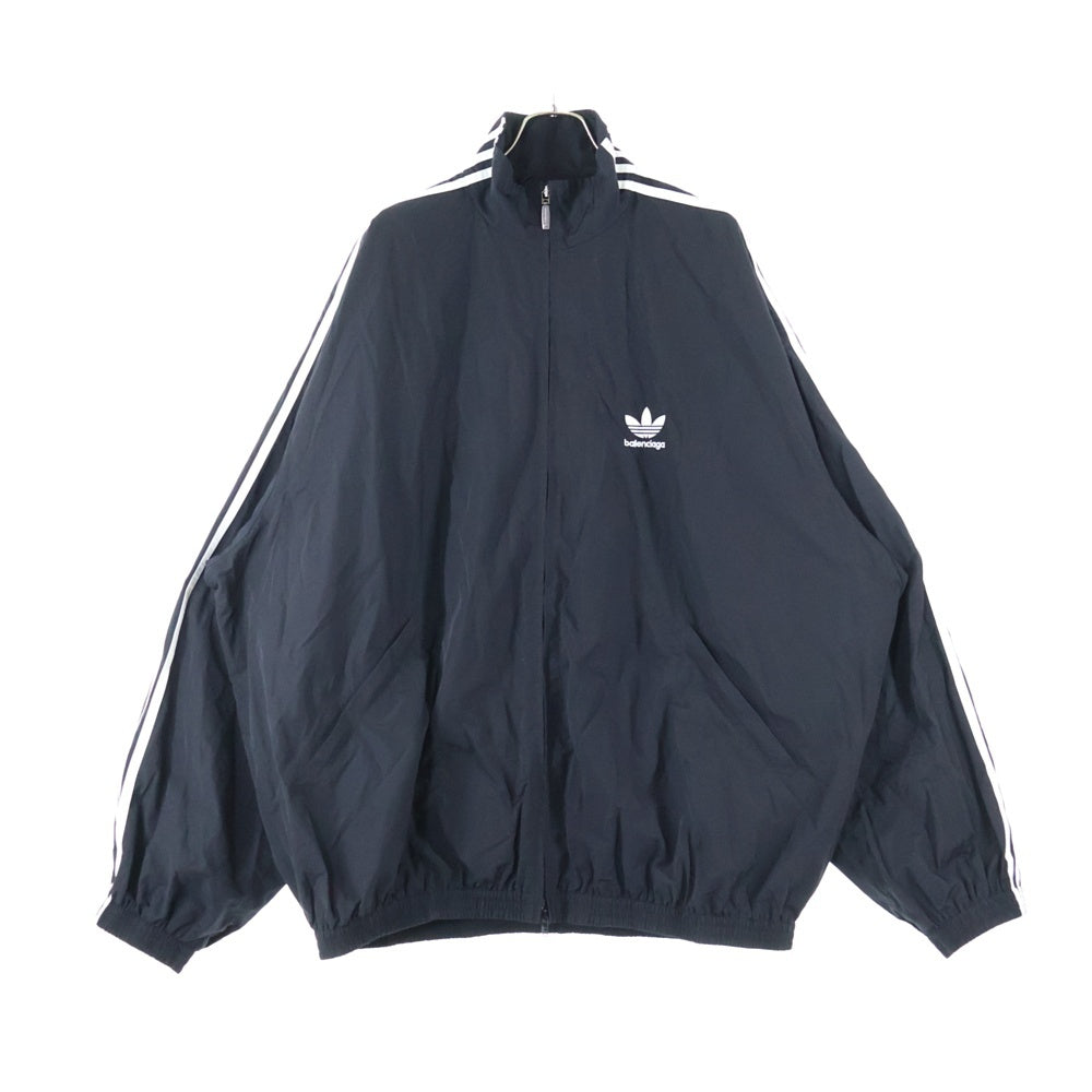BALENCIAGA(バレンシアガ) 23SS ×ADIDAS TRACK SUIT アディダス ロゴ刺繍 サイドライン トラックジャケット ブラック 712280 TNQ25