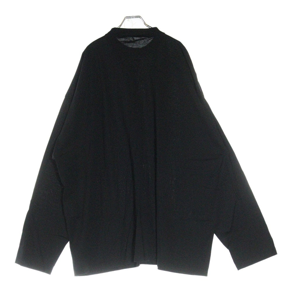 BALENCIAGA(バレンシアガ) オーバーサイズ コットン モックネック カットソー 長袖Tシャツ ブラック 724508 TNVL8