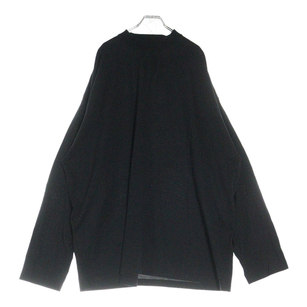 BALENCIAGA(バレンシアガ) オーバーサイズ コットン モックネック カットソー 長袖Tシャツ ブラック 724508 TNVL8