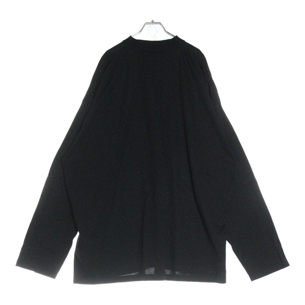 BALENCIAGA(バレンシアガ) オーバーサイズ コットン モックネック カットソー 長袖Tシャツ ブラック 724508 TNVL8