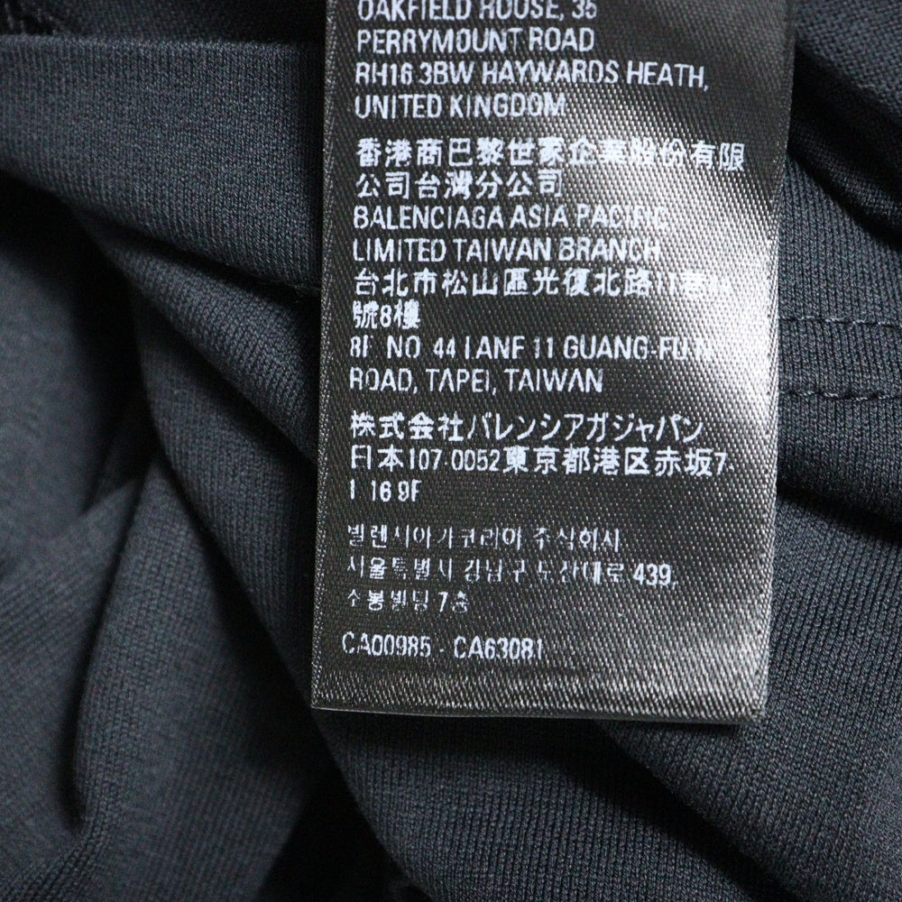 BALENCIAGA(バレンシアガ) オーバーサイズ コットン モックネック カットソー 長袖Tシャツ ブラック 724508 TNVL8