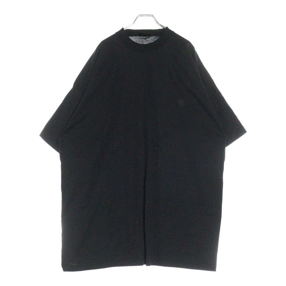 BALENCIAGA(バレンシアガ) オーバーサイズ コットン モックネック カットソー 半袖Tシャツ ブラック 724509 TNVL8