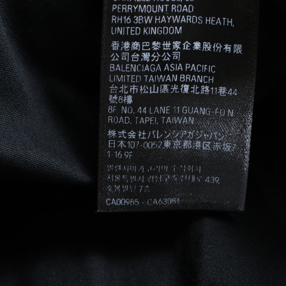 BALENCIAGA(バレンシアガ) オーバーサイズ コットン モックネック カットソー 半袖Tシャツ ブラック 724509 TNVL8