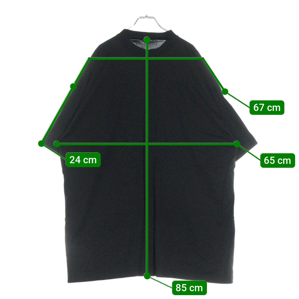 BALENCIAGA(バレンシアガ) オーバーサイズ コットン モックネック カットソー 半袖Tシャツ ブラック 724509 TNVL8