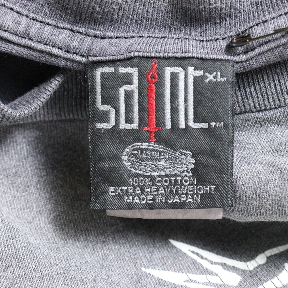 SAINT MICHAEL(セントマイケル) 24SS SS TEE ST KINGDOM キングダム 両面プリント クルーネック コットン 半袖 Tシャツ カットソー グレー SM-YS8-0000-C45