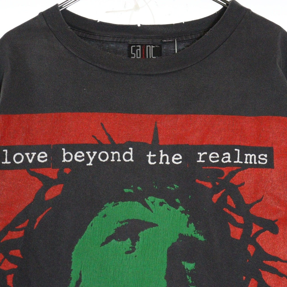 SAINT MICHAEL(セントマイケル) 24SS ×Kosuke Kawamura SS TEE LOVE BEYOND コウスケ カワムラ ラブ ビヨンド 両面プリント クルーネック コットン 半袖 Tシャツ カットソー SM-YS8-0000-C23