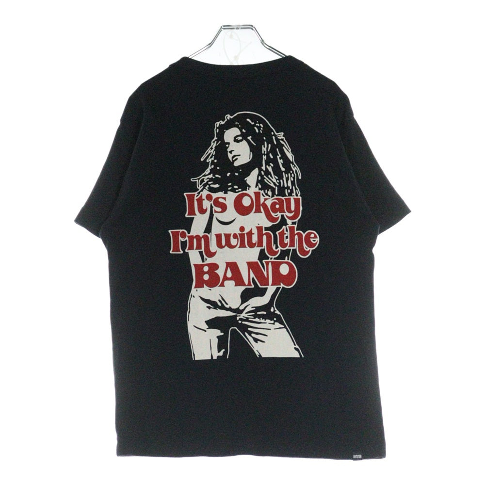 HYSTERIC GLAMOUR(ヒステリックグラマー) 24SS I'M WITH THE BAND アイムウィズザバンド バックプリント 半袖Tシャツ カットソー ブラック 02241CT22