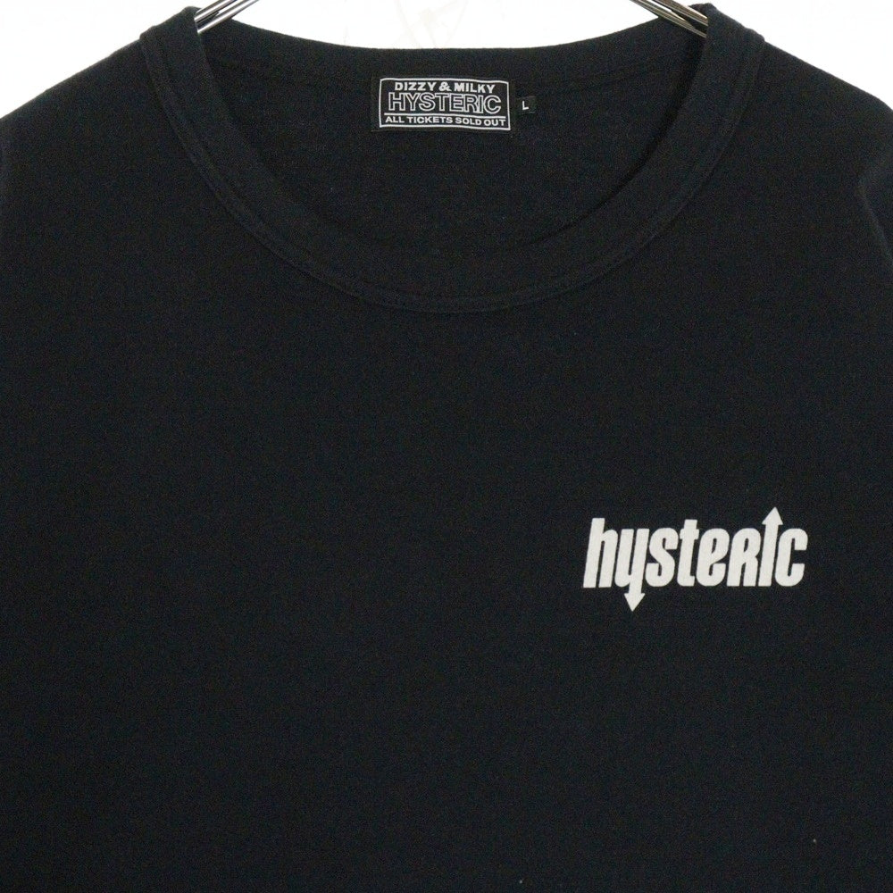 HYSTERIC GLAMOUR(ヒステリックグラマー) 24SS I'M WITH THE BAND アイムウィズザバンド バックプリント 半袖Tシャツ カットソー ブラック 02241CT22