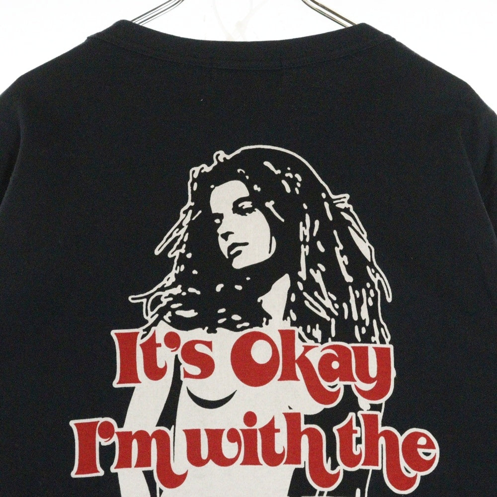 HYSTERIC GLAMOUR(ヒステリックグラマー) 24SS I'M WITH THE BAND アイムウィズザバンド バックプリント 半袖Tシャツ カットソー ブラック 02241CT22