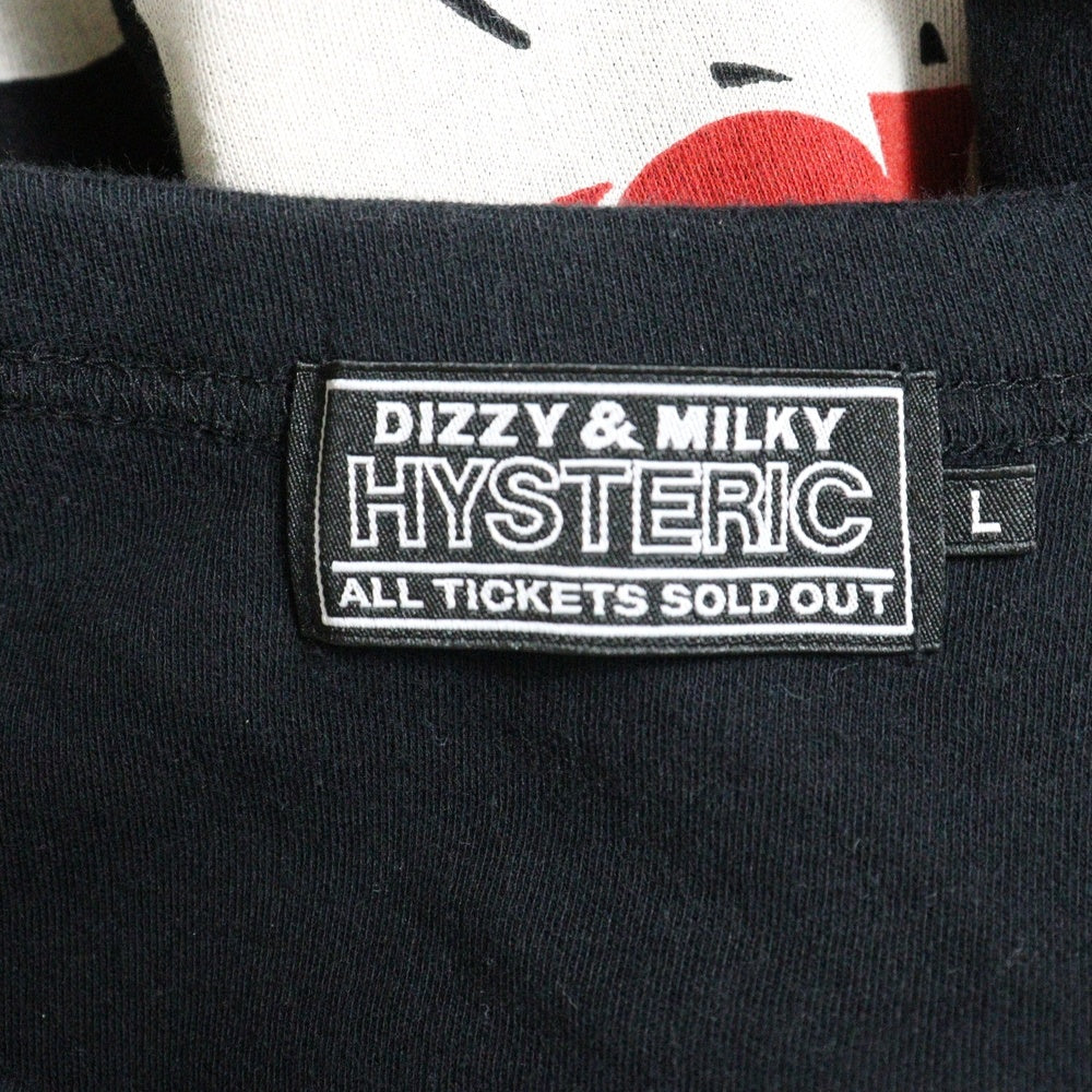 HYSTERIC GLAMOUR(ヒステリックグラマー) 24SS I'M WITH THE BAND アイムウィズザバンド バックプリント 半袖Tシャツ カットソー ブラック 02241CT22