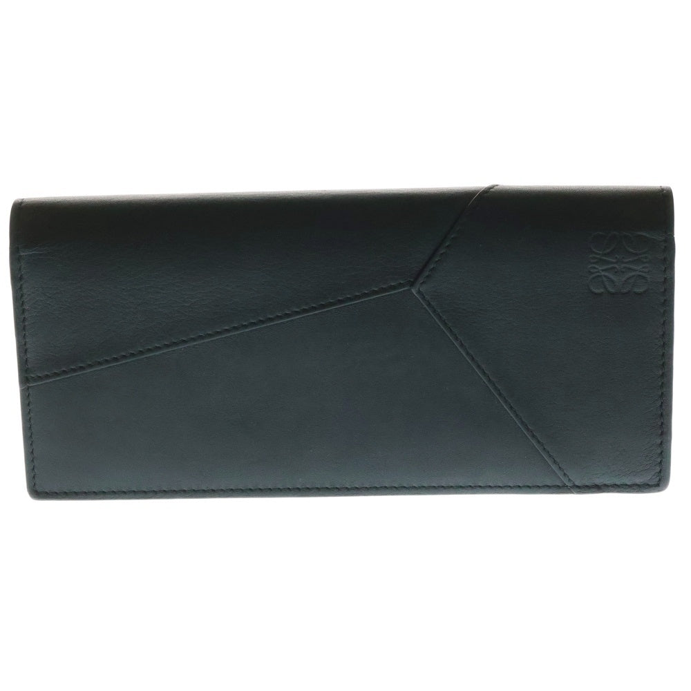 LOEWE(ロエベ) パズル ロング ホリゾンタル ウォレット 二つ折り長財布 レザー ブラック C510978X04