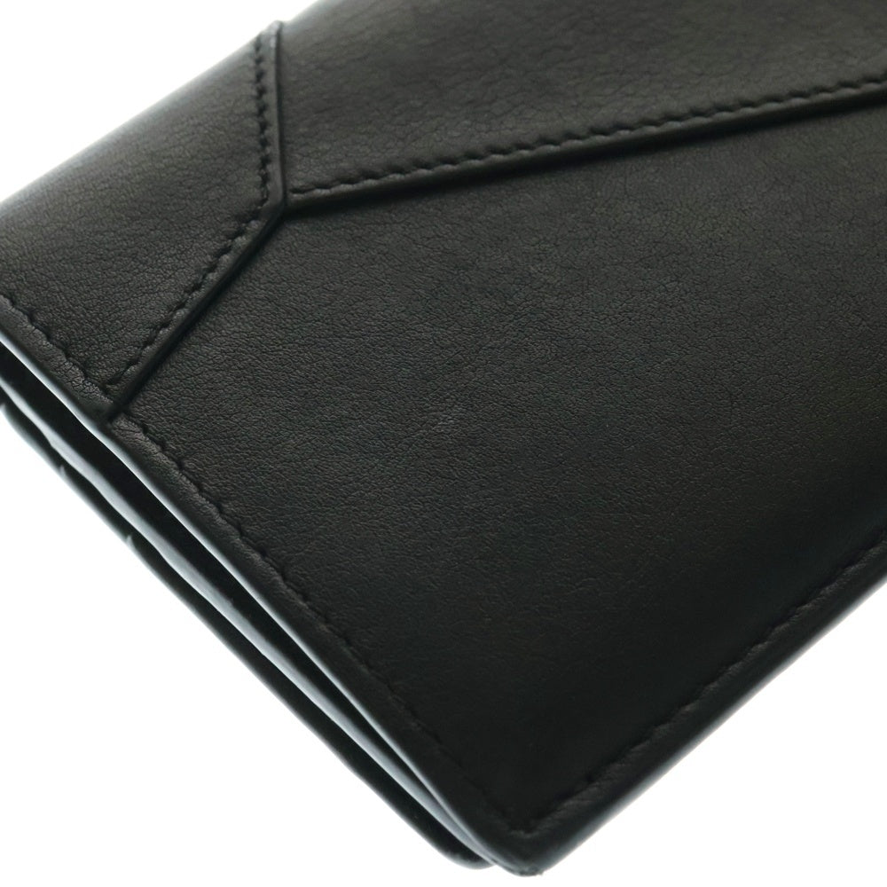 LOEWE(ロエベ) パズル ロング ホリゾンタル ウォレット 二つ折り長財布 レザー ブラック C510978X04