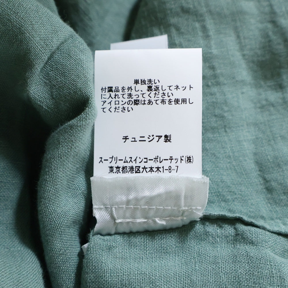 C.P. Company(シーピーカンパニー) 24SS LINEN POCKET SHIRT リネンポケット ゴーグル 長袖シャツ グリーン 16CMSH301A
