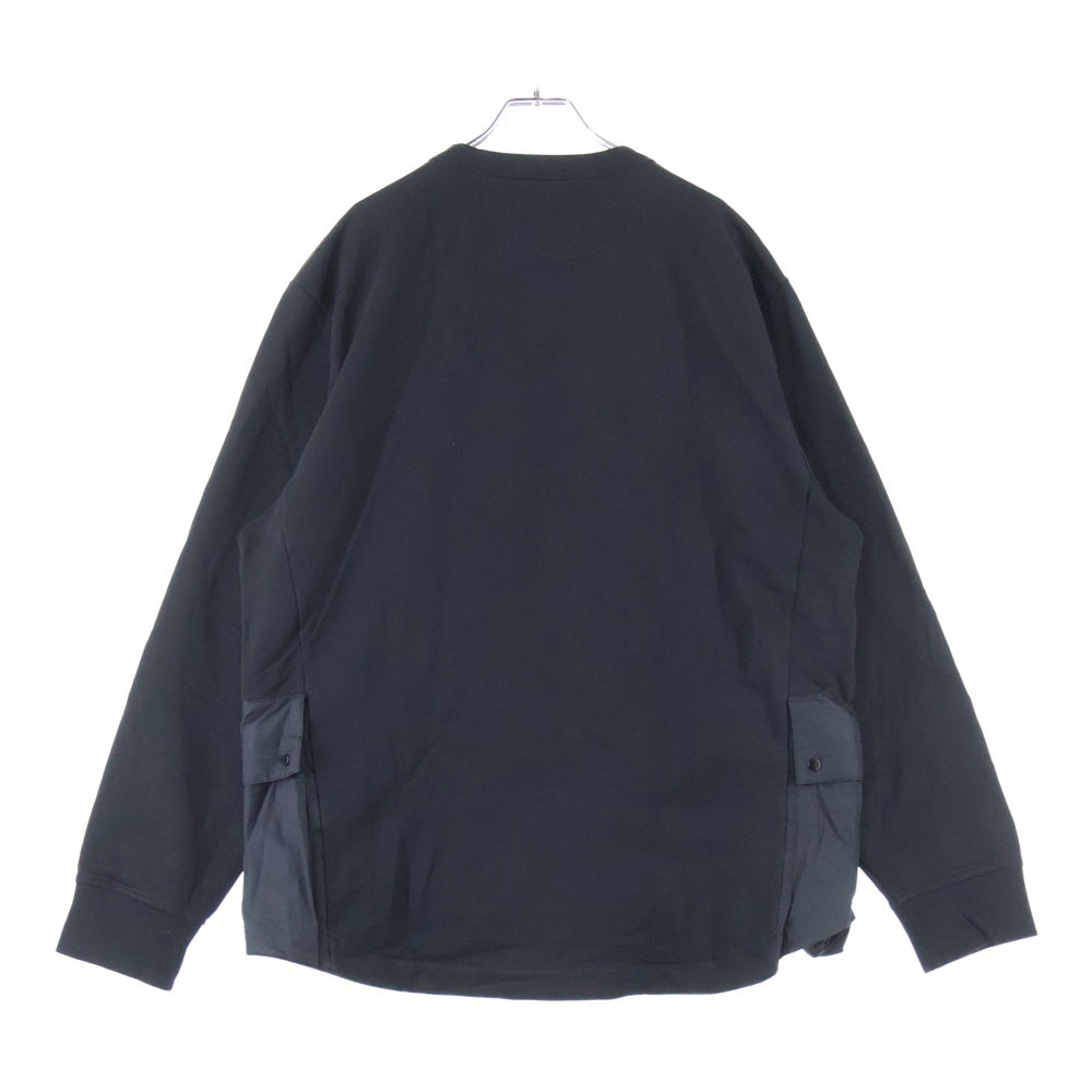 C.P. Company(シーピーカンパニー) 24SS STRETCH FLEECE MIXED POCKET SWEATSHIRTS ストレッチフリース ミックスポケット スウェットシャツ ブラック 16CLSS013A
