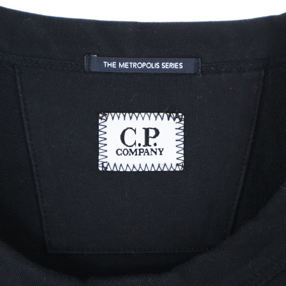 C.P. Company(シーピーカンパニー) 24SS STRETCH FLEECE MIXED POCKET SWEATSHIRTS ストレッチフリース ミックスポケット スウェットシャツ ブラック 16CLSS013A