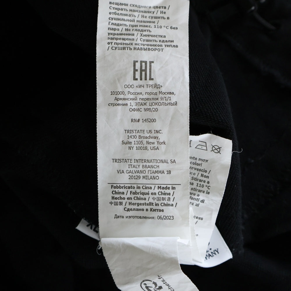C.P. Company(シーピーカンパニー) 24SS STRETCH FLEECE MIXED POCKET SWEATSHIRTS ストレッチフリース ミックスポケット スウェットシャツ ブラック 16CLSS013A