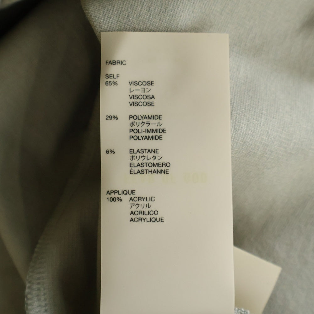 FEAR OF GOD(フィアオブゴッド) EMBROIDERED 8 MILANO NUNBERING DEAING TEE エンブロイダリー エイト ミラノ ナンバリング 刺繍デザイン クルーネック 半袖Tシャツ カットソー グレー