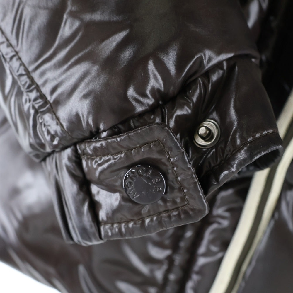 MONCLER(モンクレール) BRANSON ブランソン スナップボタン ナイロン ダウンジャケット ブラウン