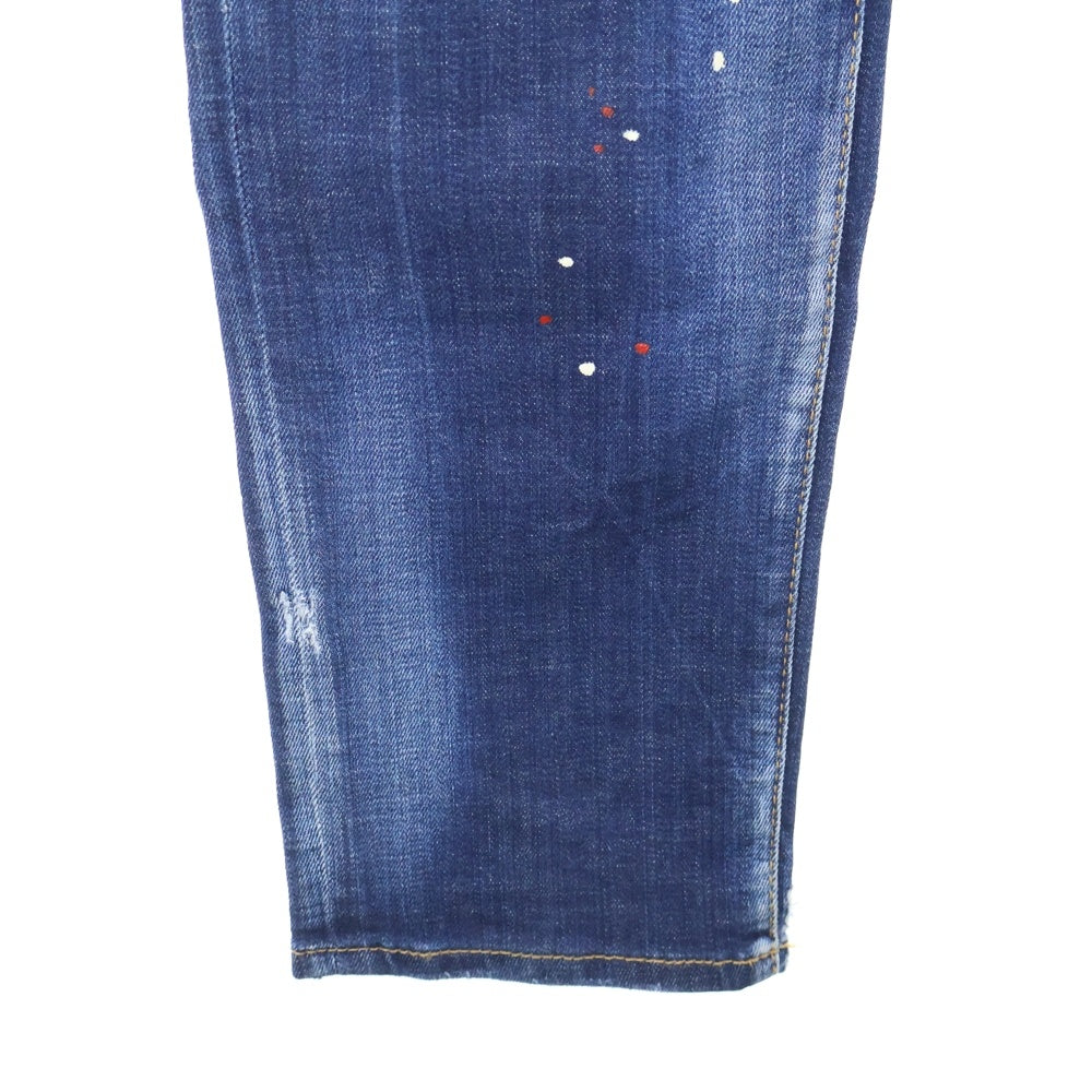 DSQUARED2(ディースクエアード) Cool Guy Jean クールガイ ダメージ加工 ストレッチ スリムフィット デニムパンツ インディゴ S74LB0413 S30342