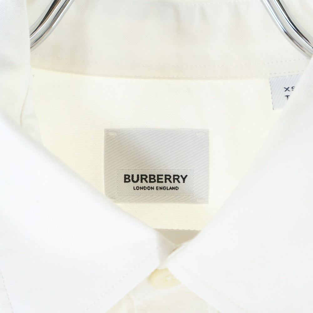 BURBERRY(バーバリー) ホースフェリー ロゴプリント レギュラーカラー 長袖シャツ ホワイト/ブラック 8023776