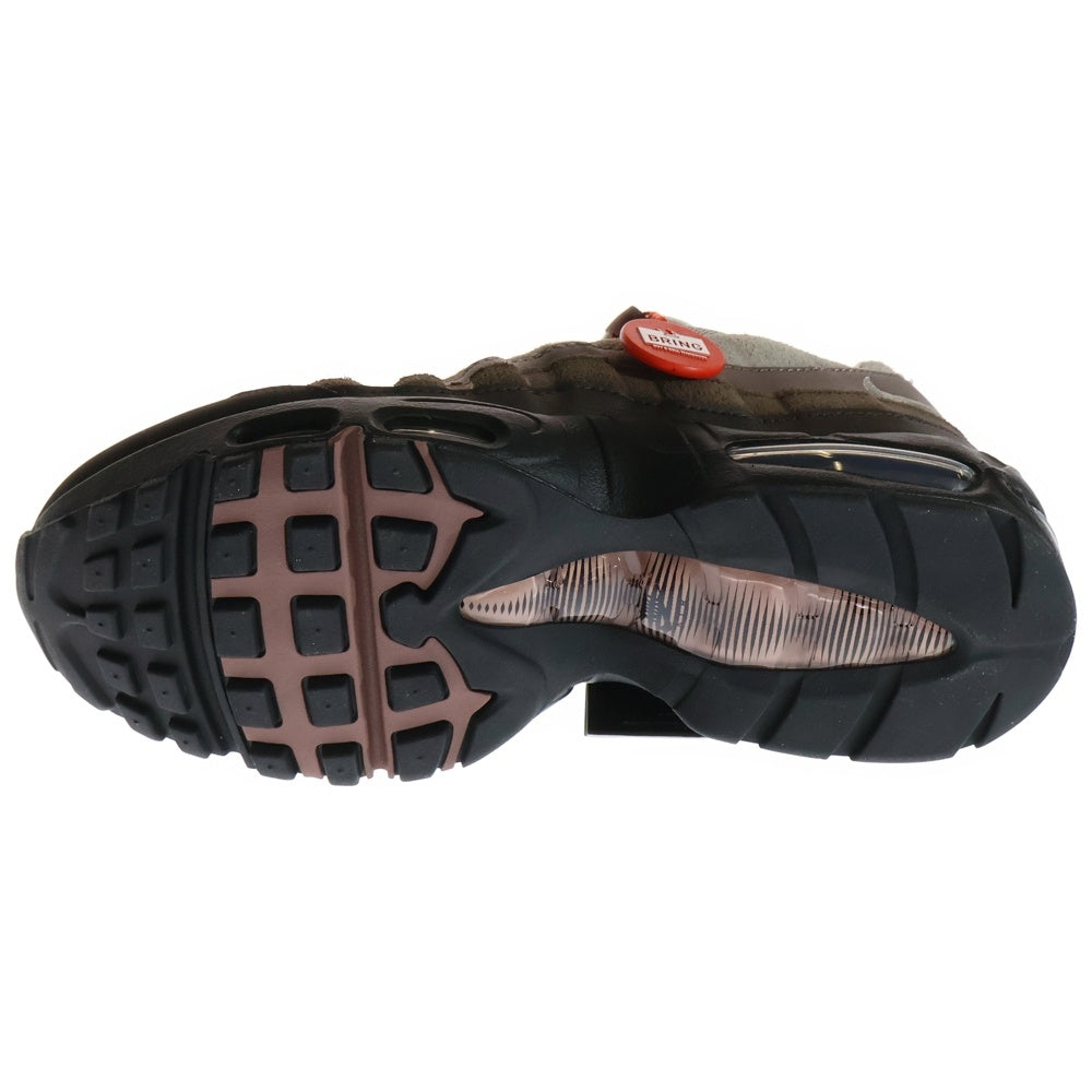 NIKE(ナイキ) WMNS AIR MAX 95 Big Bubble Velvet Brown ウィメンズ エアマックス 95 ビッグバブル ローカットスニーカー グレー/ブラウン US9/26cm IB6396-200