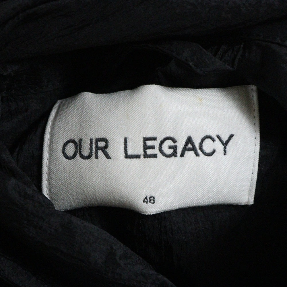 OUR LEGACY(アワーレガシー) ハーフジップアップ ドローストリング ナイロンジャケット ブラック 1225-343-7934