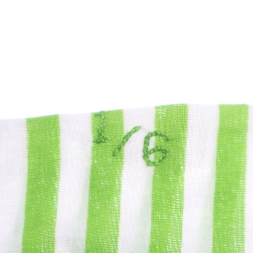 VUOKKO(ヴォッコ) 70s VINTAGE ヴィンテージ スタンドカラー ストライプ ワンピース ドレス レディース ホワイト/グリーン